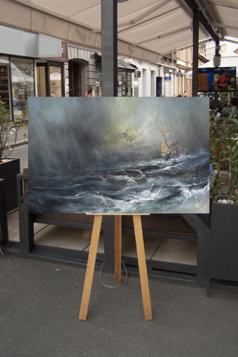 Harbor of destroyed dreams - The Storms of Life 4a, Painting Grozdanovski Ivan
