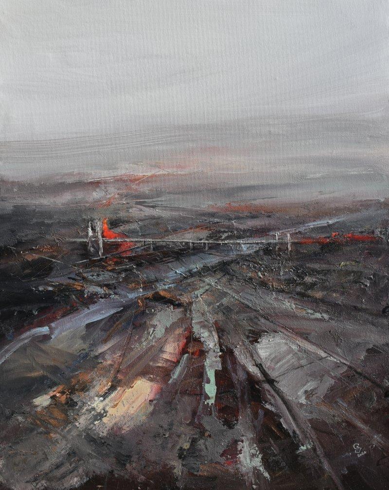 " Agartha - Ancient Crossroads - 6 ( Red River ) ", Painting Grozdanovski Ivan