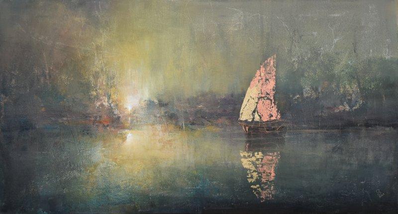 " Harbor of destroyed dreams - Wisdom of a New Day ", Painting Grozdanovski Ivan