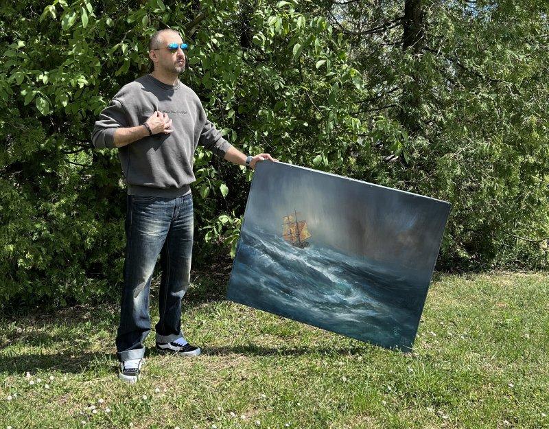 Harbor of destroyed dreams - The Storms of Life 4, Painting Grozdanovski Ivan