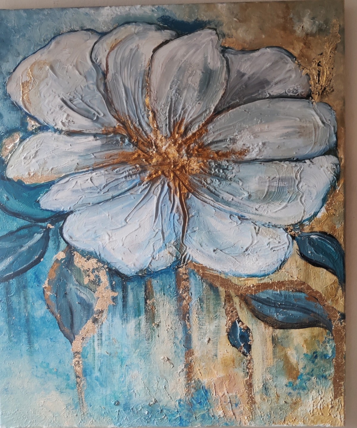 Flower with gold