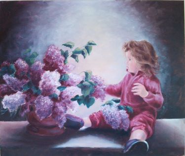 Girl with lilac