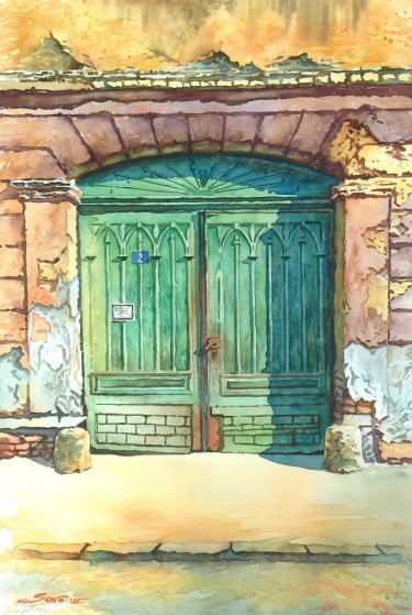 Green door by Ševo Dejan