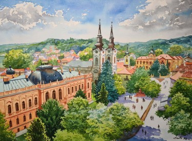Center of Sremski Karlovci, Serbia by Ševo Dejan