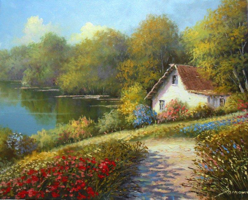 Path to the river, Painting Borko Šainović
