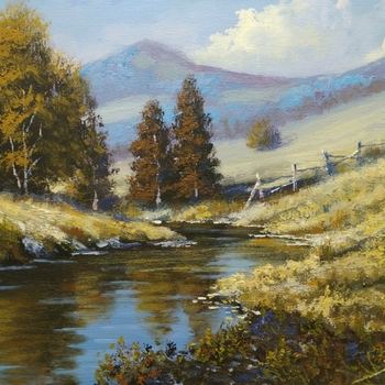 The mountain river by Borko Šainović