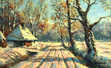 Snowed road by Borko Šainović