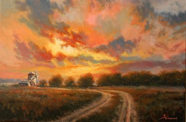 Road to the windmill by Borko Šainović