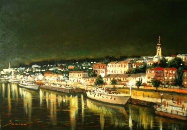 Belgrade by night II by Borko Šainović
