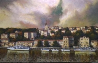 Belgrade from the Sava river IV by Borko Šainović