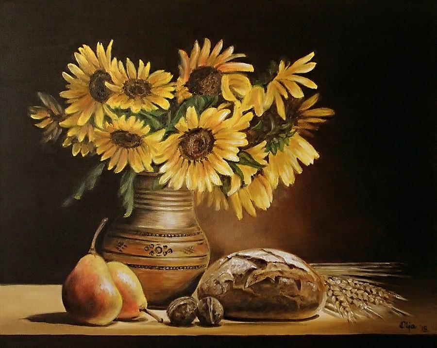 Sunflower and pears