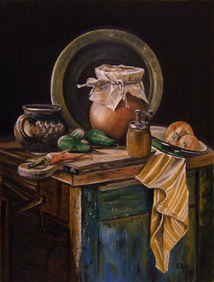 In the kitchen