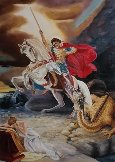 Saint George killing the Dragon by Samardzija Olivera Olja
