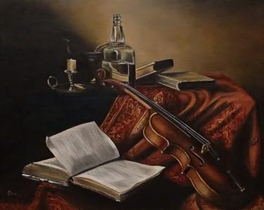 Violin and book by Samardzija Olivera Olja
