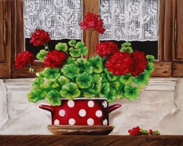 Grandmother`s window by Samardzija Olivera Olja