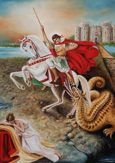 Saint George killing the Dragon  -t