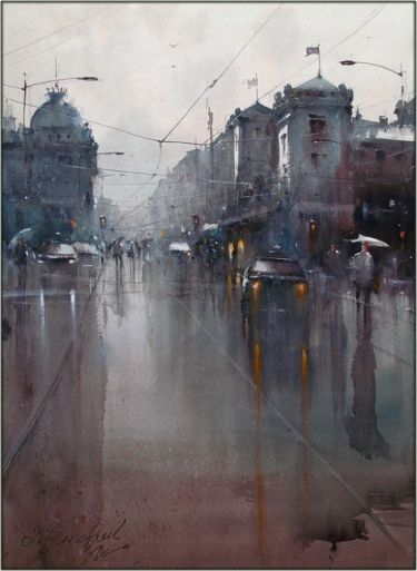 Belgrade - National museum , rainy day