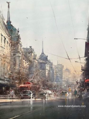 Morning on King Milan Street by Djukaric Dusan