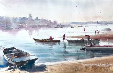 View from Lido, Zemun by Djukaric Dusan