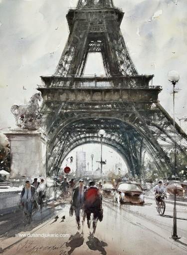 Walk near the Eiffel Tower by Djukaric Dusan