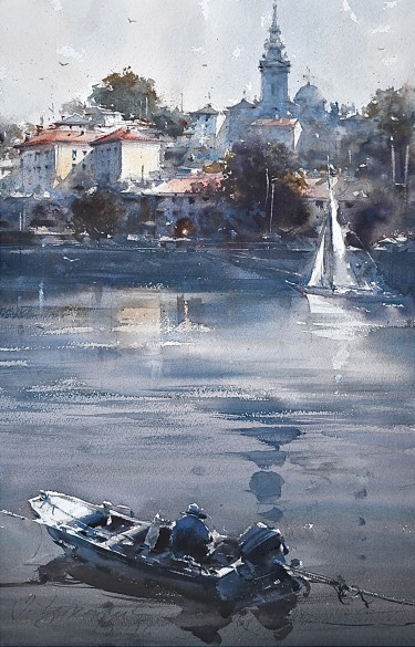 Fisherman Before Savamala by Djukaric Dusan
