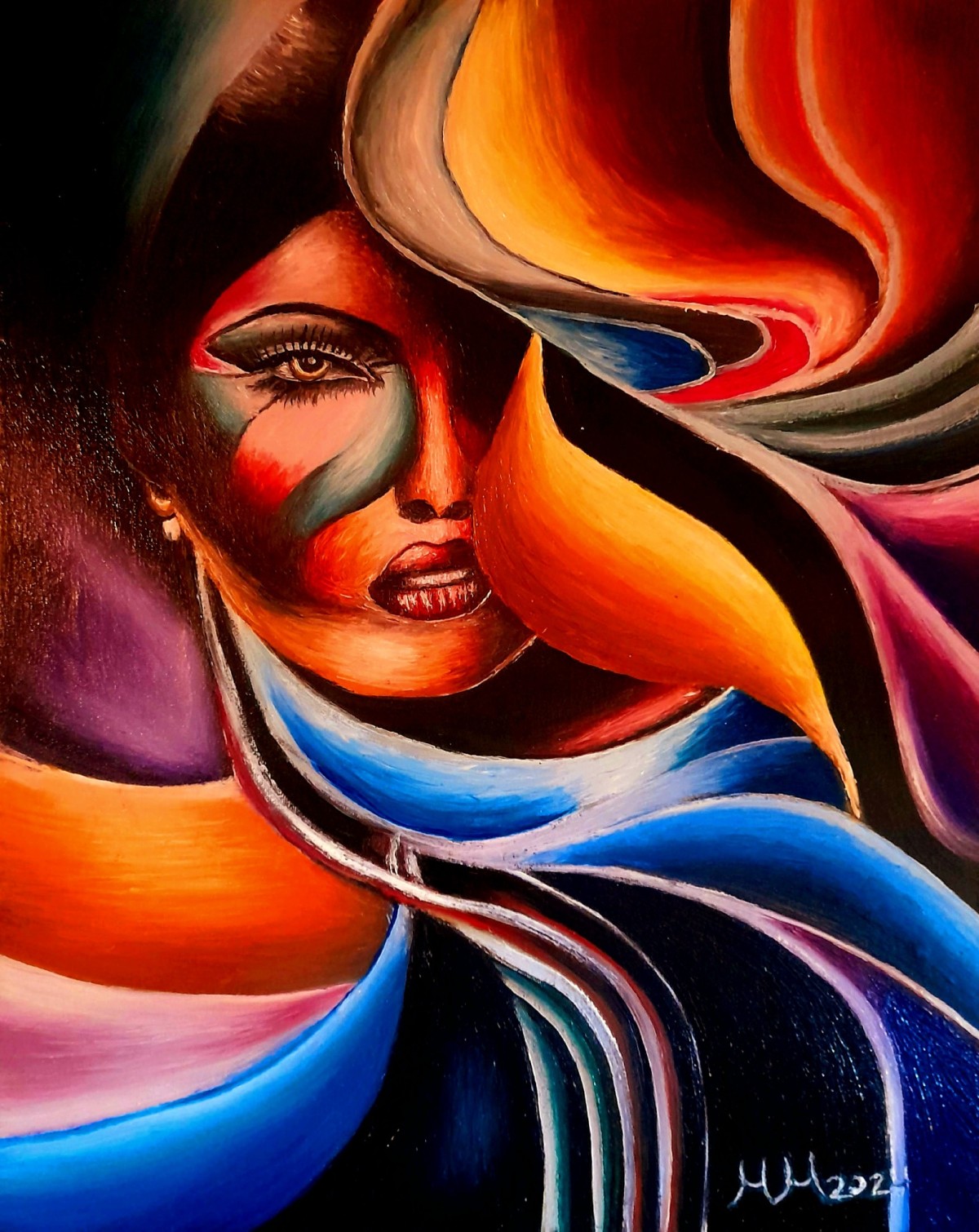 View under the mask