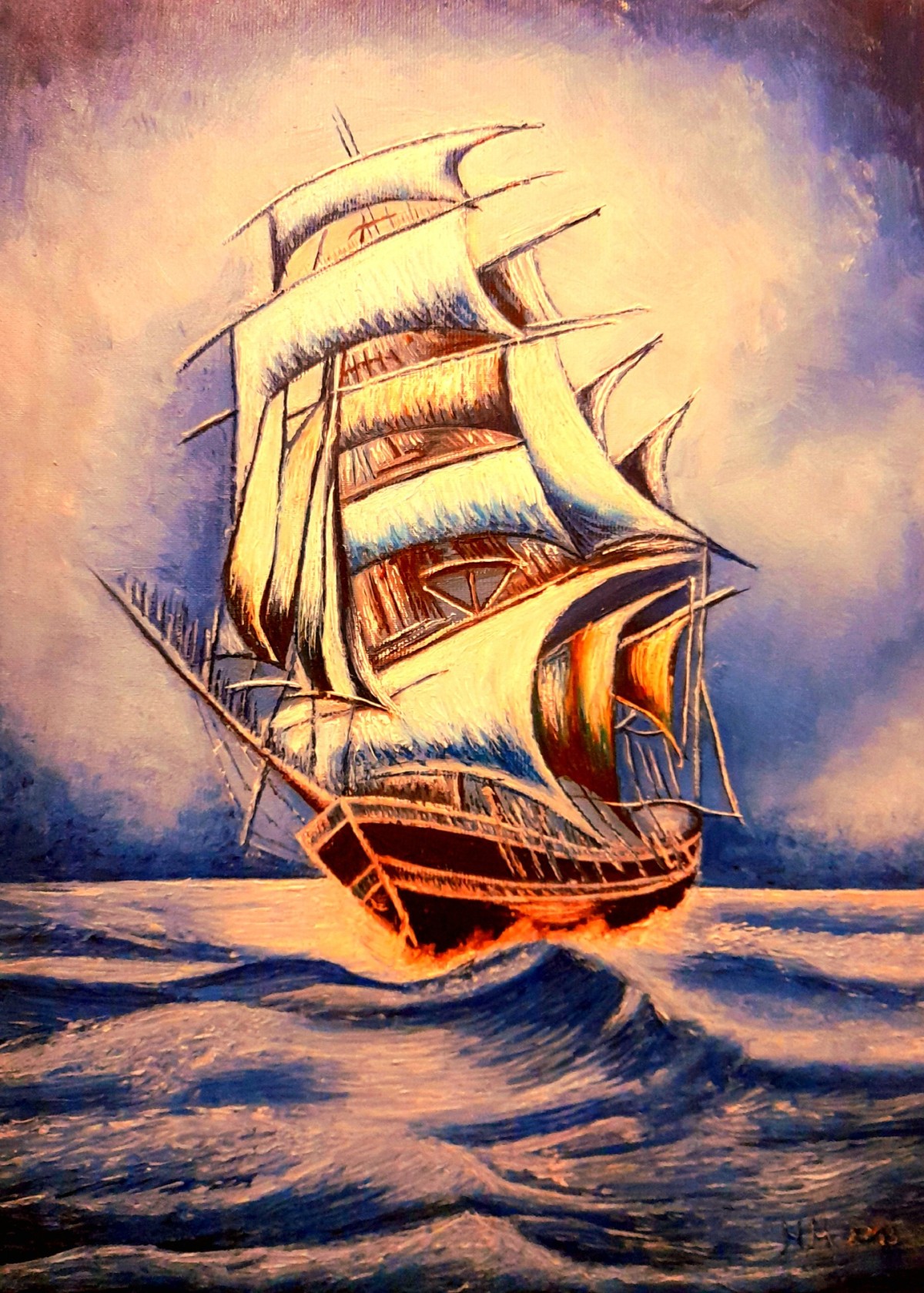 Ship on sea