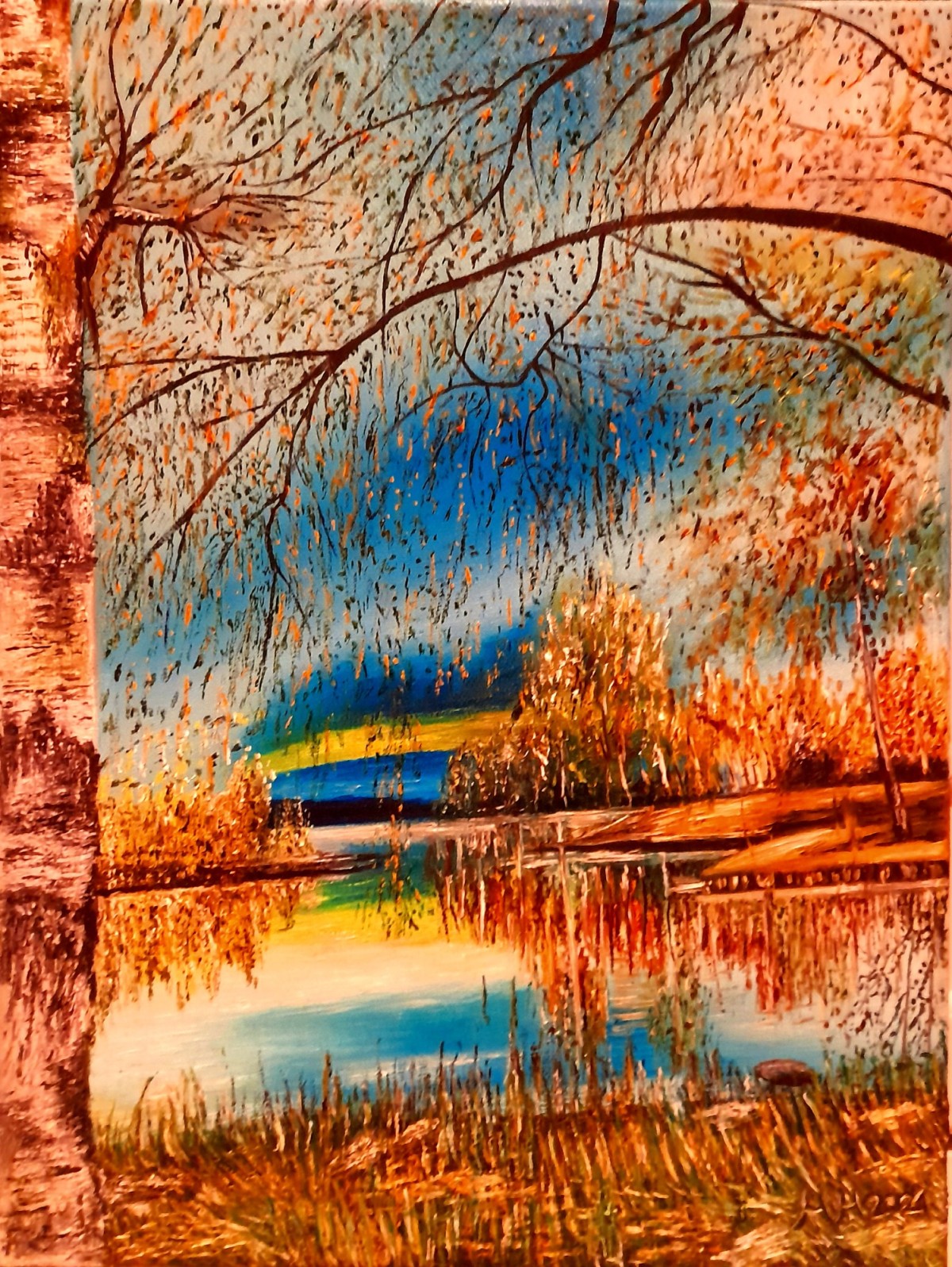 Brich above the water