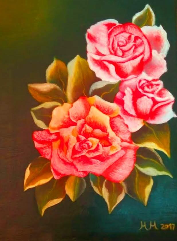 Three rose