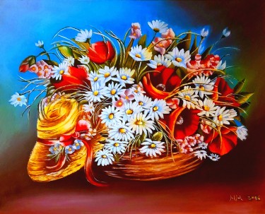 Flower  in basket by Marija Mitrovic
