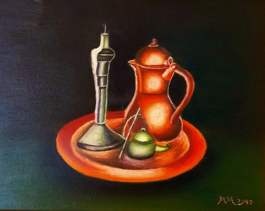 Pitcher and candle by Marija Mitrovic