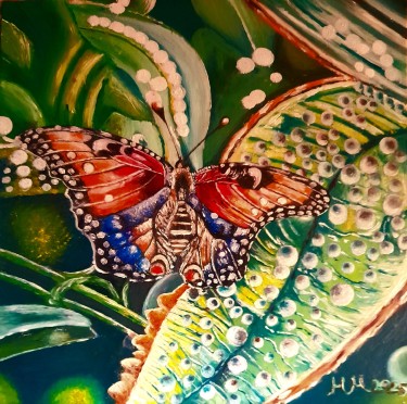 Butterfly  in  the Green leaf by Marija Mitrovic