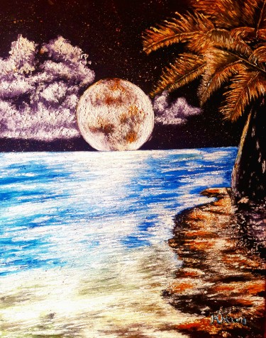 Moon touch sea by Marija Mitrovic