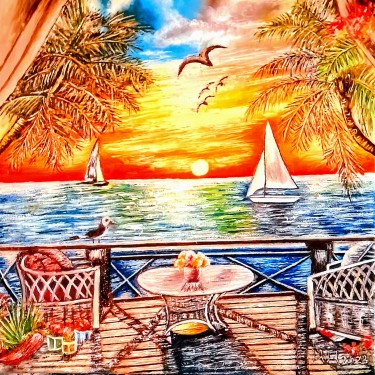 On the beautiful blue sea by Marija Mitrovic