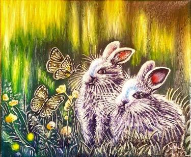 Bunnies and butterflies by Marija Mitrovic