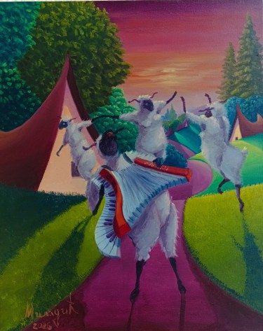 Village revelers by Miladic Svetlana