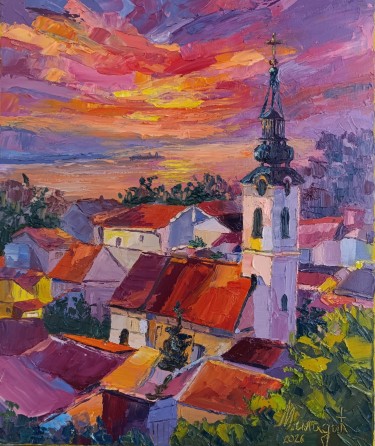 Zemun at dusk by Miladic Svetlana