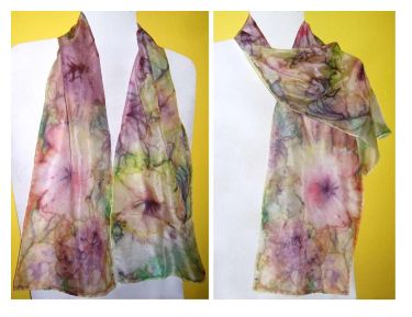 Hand-painted silk wrap scarf Unikat2,  by Balašević Radmila Seka