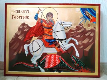 Ikona Sveti Djordje 100x80 cm by ORTHODOX ICONS- artist Miloš Timotijević