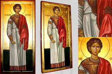 Ikona Sveti Arhidjakon Stefan 30x65 cm by ORTHODOX ICONS- artist Miloš Timotijević