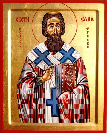 Ikona Sveti Sava 40x50 cm by ORTHODOX ICONS- artist Miloš Timotijević