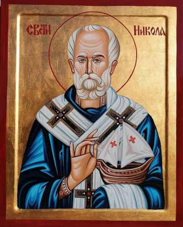 Ikona Sveti Nikola 40x50 cm by ORTHODOX ICONS- artist Miloš Timotijević