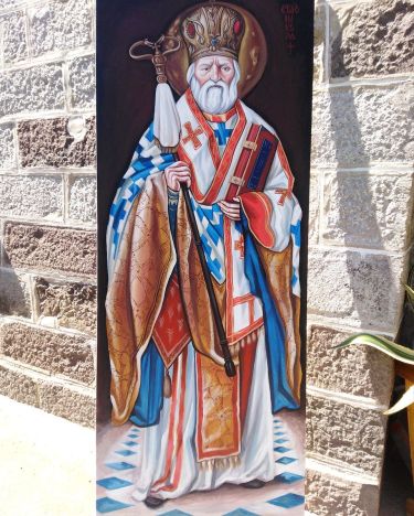 Ikona- Sveti Nikola 180x70cm by ORTHODOX ICONS- artist Miloš Timotijević