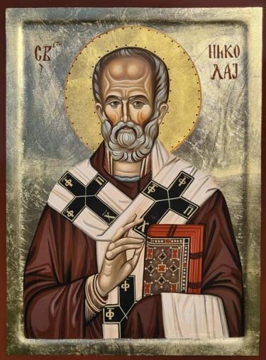 Orhodox icon Sveti Nikola dimensions 30x40 cm by ORTHODOX ICONS- artist Miloš Timotijević