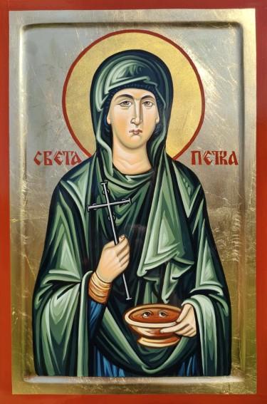 Orthodox icon Sveta Petka Rimljanka dimensions 20x30 cm by ORTHODOX ICONS- artist Miloš Timotijević