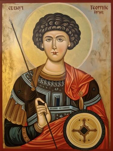 Orthodox icon- Sveti Velikomucenik Georgije Djurdjic dimensions 30x40 cm by ORTHODOX ICONS- artist Miloš Timotijević