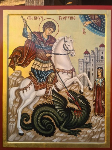 Orthodox icon- Sveti Velikomucenik Georgije dimensions 40x50 cm by ORTHODOX ICONS- artist Miloš Timotijević