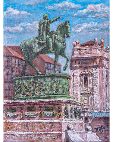 Monument -Prince Mihailo on Horseback- Belgrade by Milosevic Predrag Pedja