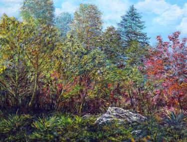Stone in the forest by Milosevic Predrag Pedja