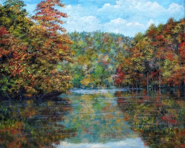 Lake and autumn by Milosevic Predrag Pedja